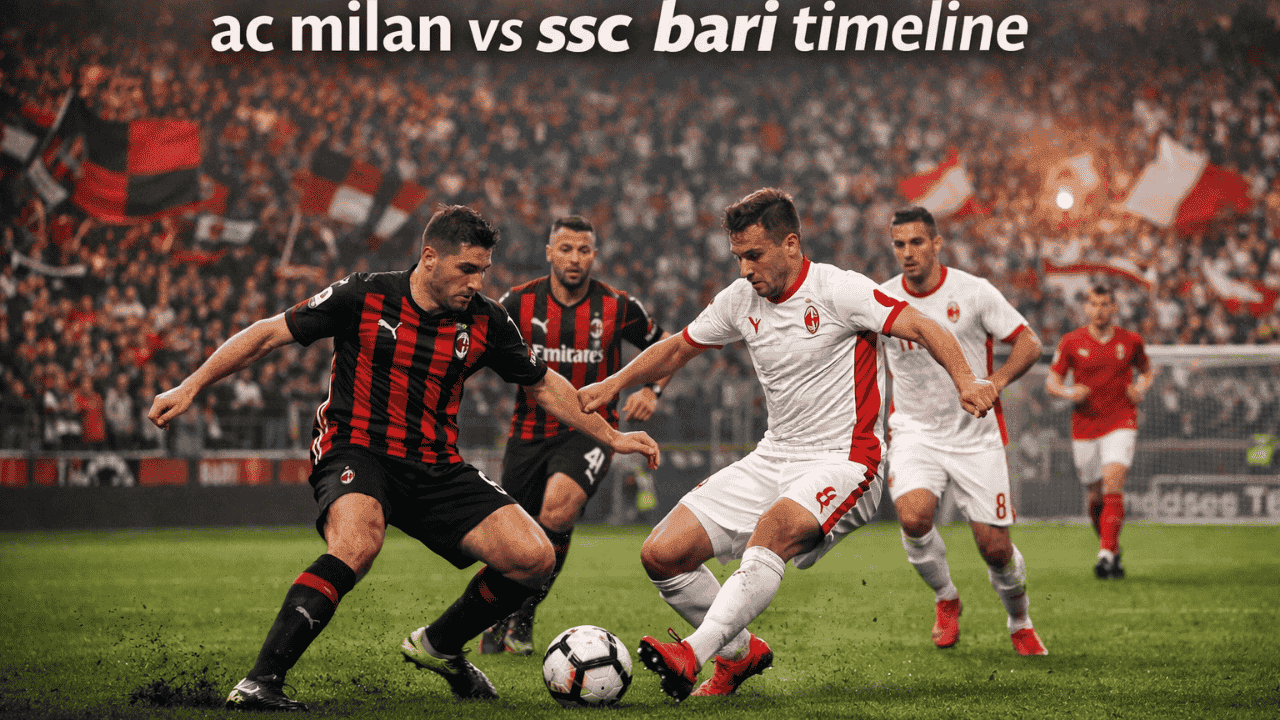 AC Milan vs SSC Bari Timeline