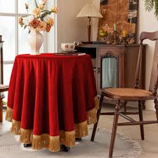 old Red Table Cloth